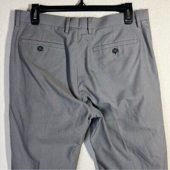 Banana Republic Mens Modern Slim Fit Chino Pants Gray Flat‎ Front Size 31x34 - Picture 4 of 7